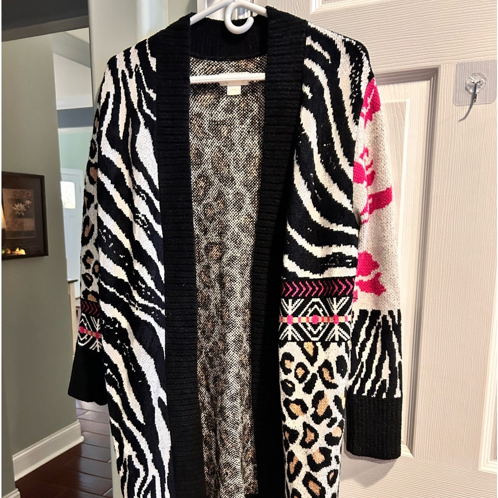 MAEVE by Anthropologie Safari Print Cardigan - Picture 1 of 13